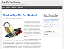 Tablet Screenshot of buysslcertificates.org